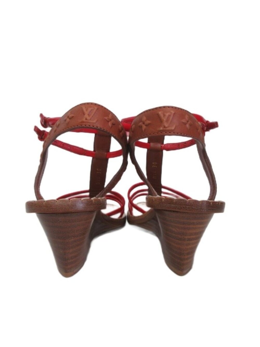 Louis Vuitton Monogram Wedge Sole Sandals Ankle Strap - Picture 4 of 8